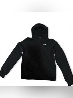 Nike Black Hoodie with White Swoosh - Women’s XS